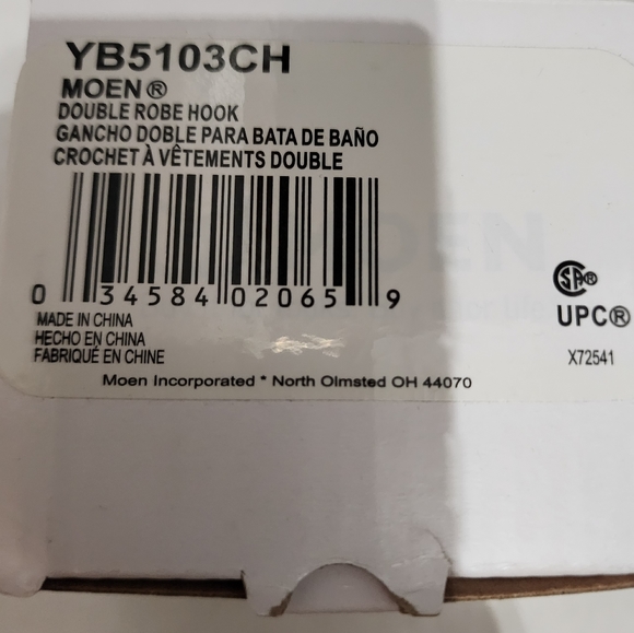 Moen Voss double robe hook chrome - Picture 3 of 3